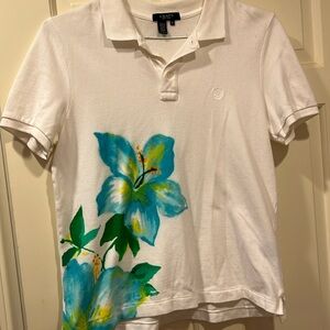 Chaps. Polo shirt. Tropical white. Medium